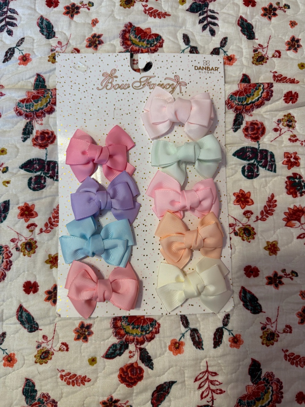Pastel Ribbon Hair Bows - Set of 9
